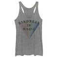 thumbnail image 1 of Women's CHIN UP Kindness is Magic Rainbow  Racerback Tank Top Gray Heather X Large, 1 of 3