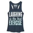 thumbnail image 1 of Women's CHIN UP Laughter  Racerback Tank Top Navy Heather Medium, 1 of 3