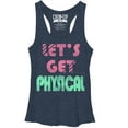 thumbnail image 1 of Women's CHIN UP Let's Get Physical  Racerback Tank Top Navy Heather Medium, 1 of 3