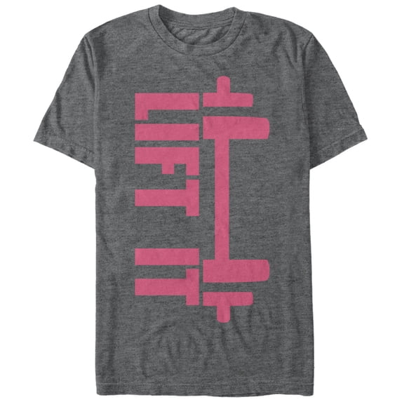 Women's CHIN UP Lift It Boyfriend Graphic Tee Charcoal Heather X Large