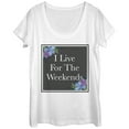 thumbnail image 1 of Women's CHIN UP Live for the Weekends Scoop Neck White Medium, 1 of 3