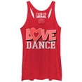 thumbnail image 1 of Women's CHIN UP Love Dance  Racerback Tank Top Red Heather Medium, 1 of 3