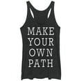 thumbnail image 1 of Women's CHIN UP Make Your Own Path  Racerback Tank Top Black Heather X Large, 1 of 3