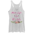 thumbnail image 1 of Women's CHIN UP Mom Life is the Life Racerback Tank Top White Heather Small, 1 of 3