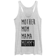 thumbnail image 1 of Women's CHIN UP Mom Mama Mommy Racerback Tank Top White Heather Large, 1 of 3