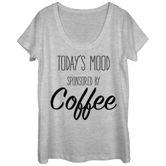 Women's CHIN UP Mood Sponsored by Coffee Scoop Neck Athletic Heather Large