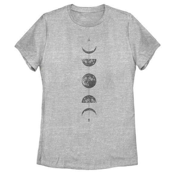 Women's CHIN UP Moon Phases Arrow  Graphic Tee Athletic Heather Large