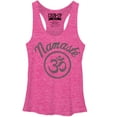 thumbnail image 1 of Women's CHIN UP Namaste  Racerback Tank Top Pink Heather X Large, 1 of 3