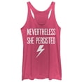 thumbnail image 1 of Women's CHIN UP Nevertheless She Persisted  Racerback Tank Top Pink Heather Large, 1 of 3