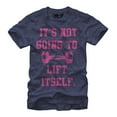 thumbnail image 1 of Women's CHIN UP Not Going to Lift Itself  Boyfriend Graphic Tee Navy Blue Heather 2X Large, 1 of 3