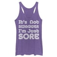 thumbnail image 1 of Women's CHIN UP Not Swagger Just Sore  Racerback Tank Top Purple Heather Medium, 1 of 3