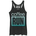 thumbnail image 1 of Women's CHIN UP On a Coffee Run Racerback Tank Top Black Heather X Large, 1 of 3