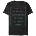 thumbnail image 1 of Women's CHIN UP Positive Thinking  Boyfriend Graphic Tee Black 2X Large, 1 of 4