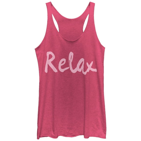 Women's CHIN UP Relax Racerback Tank Top Pink Heather Small