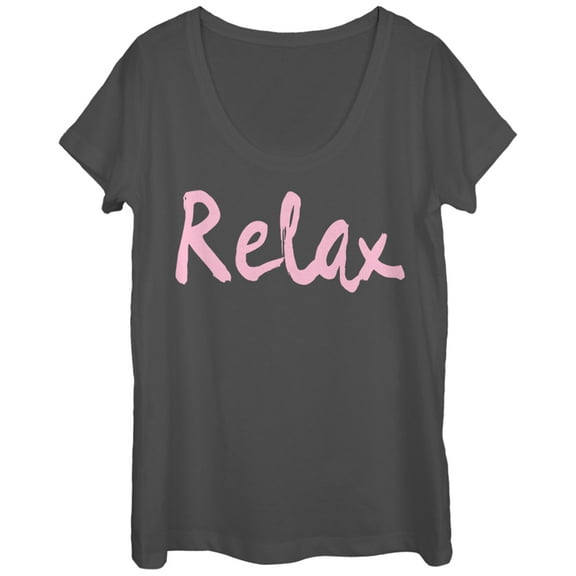 Women's CHIN UP Relax Scoop Neck Charcoal X Large
