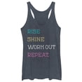 thumbnail image 1 of Women's CHIN UP Rise Shine Repeat  Racerback Tank Top Navy Blue Heather Medium, 1 of 3