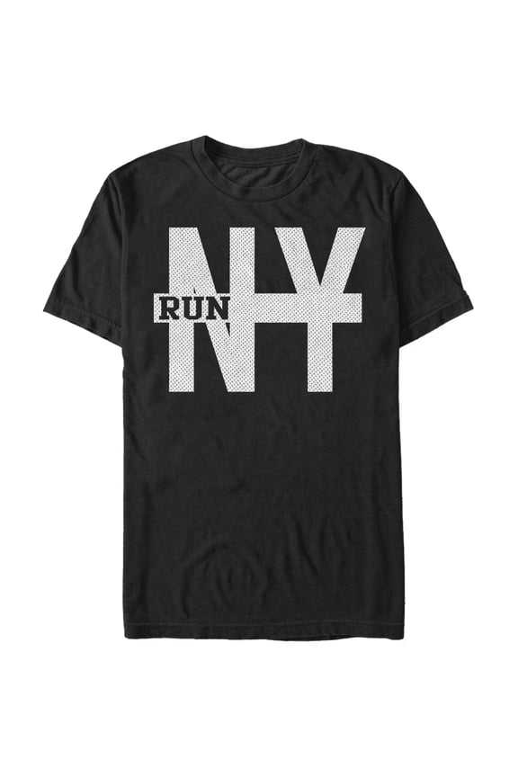 Women's CHIN UP Run New York  Boyfriend Graphic Tee Black Small