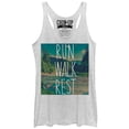 thumbnail image 1 of Women's CHIN UP Run Walk Rest Racerback Tank Top White Heather Small, 1 of 3