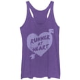 thumbnail image 1 of Women's CHIN UP Runner at Heart Racerback Tank Top Purple Heather Medium, 1 of 3