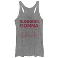 thumbnail image 1 of Women's CHIN UP Runners Gonna Run  Racerback Tank Top Gray Heather X Small, 1 of 3
