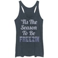 thumbnail image 1 of Women's CHIN UP Season to Be Freezing Racerback Tank Top Navy Blue Heather Small, 1 of 3