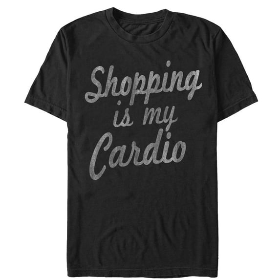 Women's CHIN UP Shop Until You Drop Boyfriend Graphic Tee Black Small