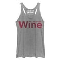 thumbnail image 1 of Women's CHIN UP Splatter Will Run for Wine  Racerback Tank Top Gray Heather Small, 1 of 3