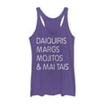 thumbnail image 1 of Women's CHIN UP Summer Cocktail Menu  Racerback Tank Top Purple Heather Large, 1 of 3