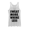 thumbnail image 1 of Women's CHIN UP Sweat More Whine Less  Racerback Tank Top White Heather 2X Large, 1 of 3