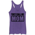 thumbnail image 1 of Women's CHIN UP They Call Me Mom  Racerback Tank Top Purple Heather Medium, 1 of 3