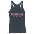 thumbnail image 1 of Women's CHIN UP Throwback Thursday  Racerback Tank Top Navy Blue Heather Small, 1 of 3