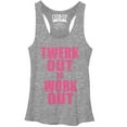 thumbnail image 1 of Women's CHIN UP Twerk Out  Racerback Tank Top Gray Heather X Large, 1 of 3