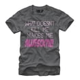 thumbnail image 1 of Women's CHIN UP What Doesn't Kill Me  Boyfriend Graphic Tee Charcoal X Large, 1 of 4