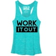 thumbnail image 1 of Women's CHIN UP Work It  Racerback Tank Top Tahiti Blue X Large, 1 of 3