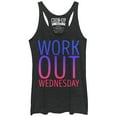 thumbnail image 1 of Women's CHIN UP Workout Wednesday  Racerback Tank Top Black Heather 2X Large, 1 of 3