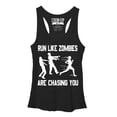 thumbnail image 1 of Women's CHIN UP Zombies are Chasing You Racerback Tank Top Black Heather Medium, 1 of 3