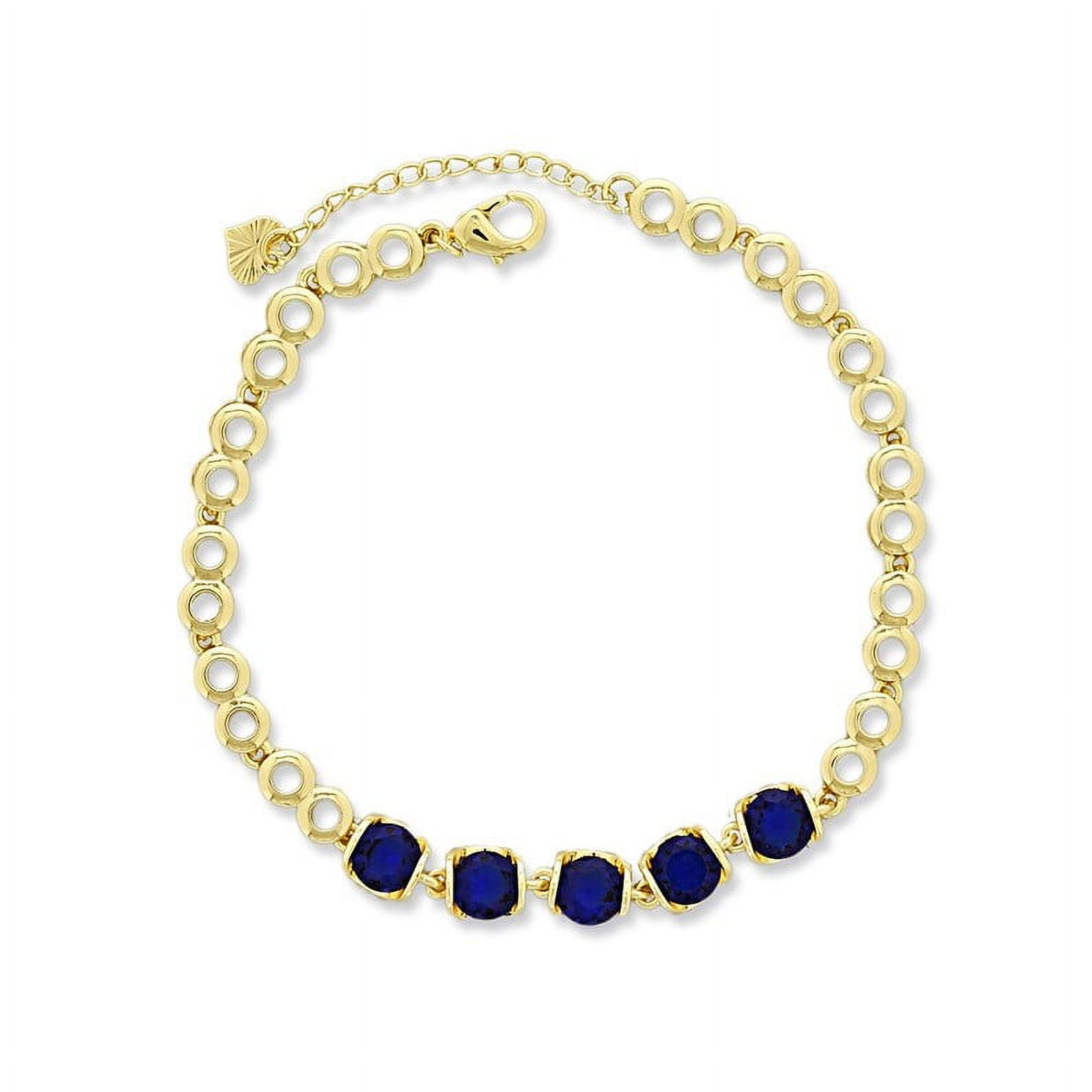 Women's CZ Stone Ankle Bracelet, Minimal Anklets Gold Plated with 7"+2" Inch Adjustable Size.