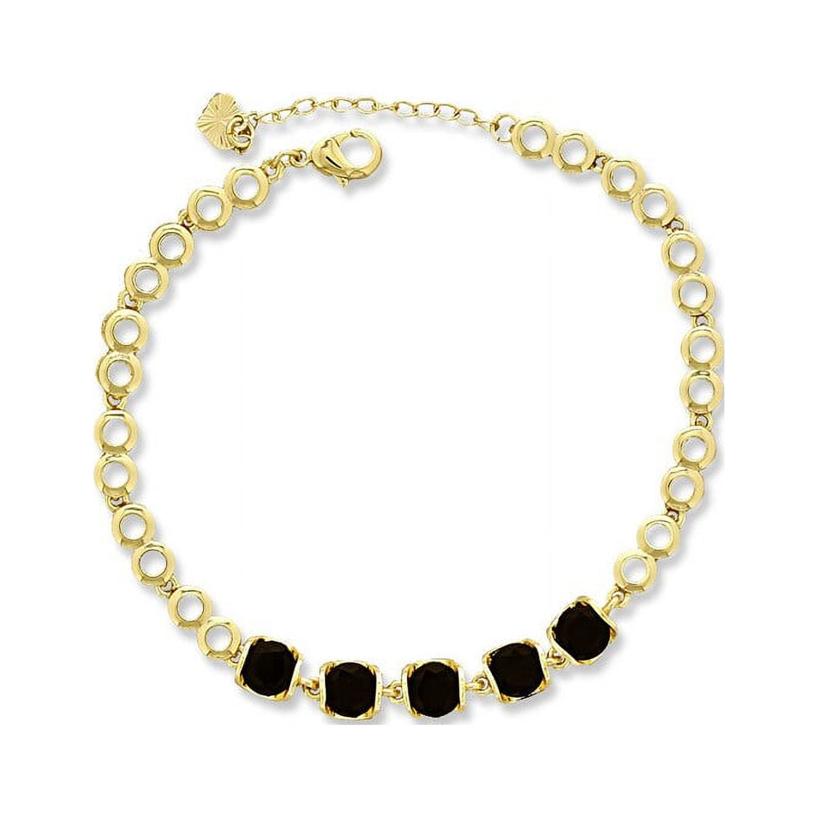 Women's CZ Stone Ankle Bracelet, Minimal Anklets Gold Plated with 8"+2" Inch Adjustable Size.