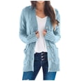 thumbnail image 1 of Women's Cable Knit Cardigan Open Front Button Down Boyfriend Sweater, 1 of 6