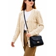thumbnail image 1 of Women’s Cable Knit Cardigan Sweater Button Down V Neck Long Sleeve Soft Lightweight Knit Open Front Casual Fall Outerwear with Pockets, 1 of 7