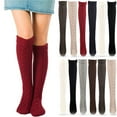 thumbnail image 1 of Women's Cable Knit Long Boot Stocking Socks Knee High Winter Leg Warmers, 1 of 3