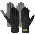 thumbnail image 1 of Women's Cable Knit Winter Warm Soft & Comfy Touchscreen Texting Gloves (Gray), 1 of 2