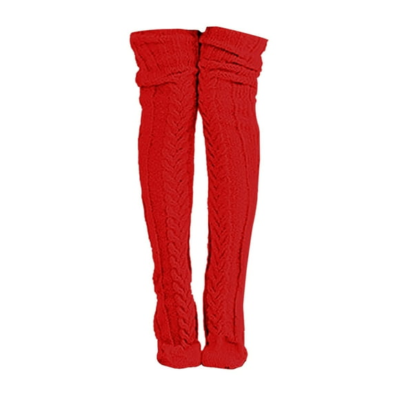 Women's Cable Knitted Boot Socks Extra Long Thigh High Winter Stockings Over Knee Leg Warmers