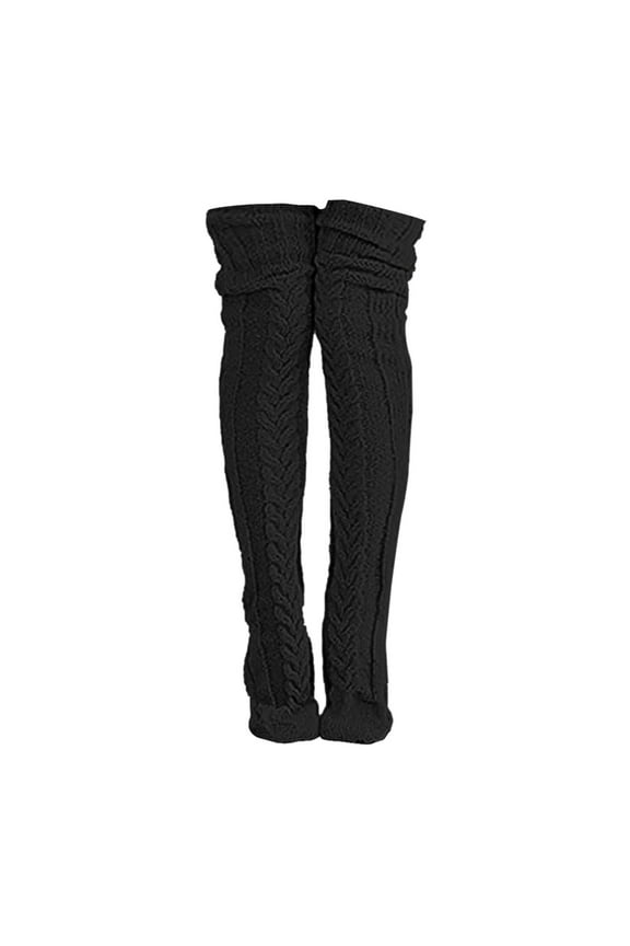Women's Cable Knitted Boot Socks Extra Long Thigh High Winter Stockings Over Knee Leg Warmers