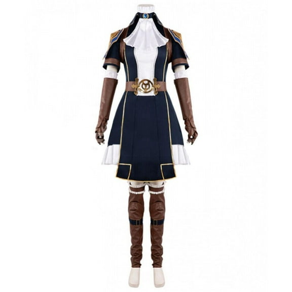 Women’s Caitlyn Style Sheriff Uniform Elegant Blue Coat with Accessories Inspired Outfit