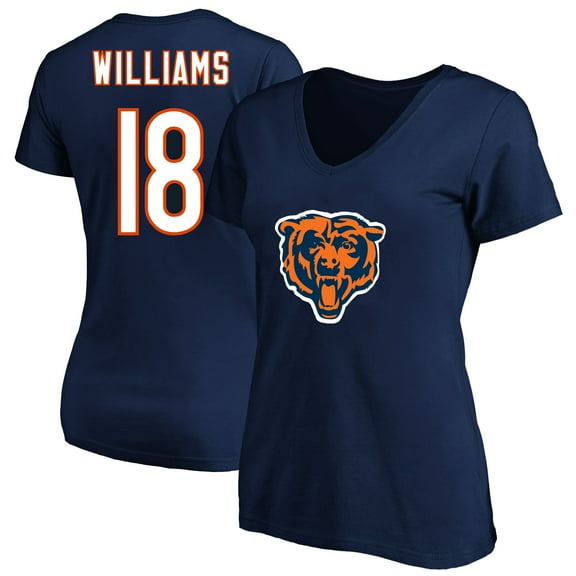 Women's Caleb Williams Navy Chicago Bears Plus Size Fair Catch Name & Number Scoop Neck T-Shirt