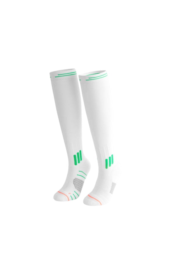 Women‘s Calf Compression Socks, Knee High Support Socks for Running, Nurse, Travel & Improved Circulation White