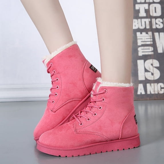 Women's Calf Winter Snow Boots Hiking Boots Warm Fur Lined Winter Boots Anti Slip Cold-Resistant Outdoor Walking Shoes for Women Ladies