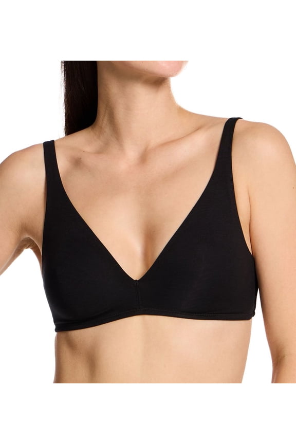 Women's Calida 04375 Natural Comfort Cotton Soft Cup Bra (Black 32A)