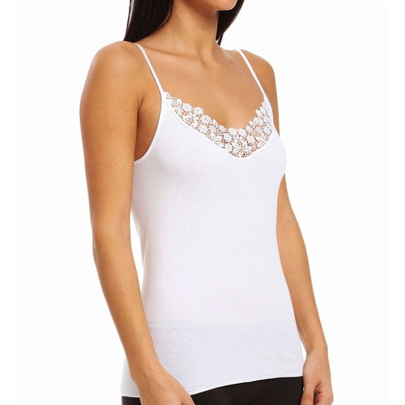 Women's Calida 11451 Feminine Sense Lace Trim Camisole (White M)